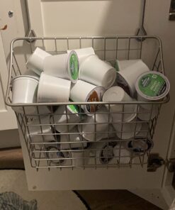 Spectrum Grid Over the Cabinet Wire Storage Basket Large (Satin Nickel Powder Coat) - Organizer for Bathroom, Kitchen, Under Sink, Pantry, Hair Tools, & More 34 71eCpRY5fL 1
