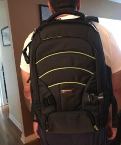 Evecase Large DSLR Camera/Laptop Travel Backpack Bag w/Rain Cover for Mirrorless, 4/3 Micro Four Third, Compact, Interchangeable Lens Digital Camera 18*12*8 inch Black 62 71eD5dofPXL