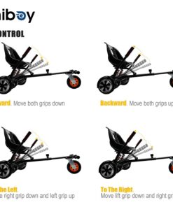 Hiboy HC-01 Hoverboard Kart Seat Attachment Accessory for 6.5" 8" 10" Two Wheel Self Balancing Scooter Hc02-obsidian 25 71eF6EIFuVL