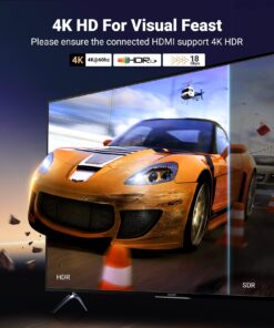 Alternative view of UGREEN HDMI Extension Cable 4K HDMI Extender 3FT Male to Female Adapter Cord Compatible with Roku TV Stick PS5 PS4 Xbox Laptop PC Nintendo Switch Blu Ray Player Google Chromecast Wii U HDTV