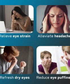 LifePro Eye Massager - Headache Relief Device - Smart Eye Massager for Migraines with Heat, Vibration and Bluetooth Music (Gray) Gray 18 71eG78jrdML