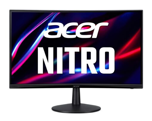 Acer Nitro 23.6" Full HD 1920 x 1080 1500R Curve PC Gaming Monitor | AMD FreeSync | 75Hz Refresh | 1ms (VRB) | ZeroFrame Design | 1 x HDMI 1.4 Port & 1 x VGA | ED240Q bi 23.6-inch