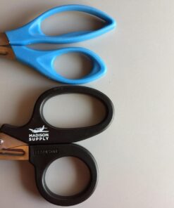 Madison Supply Medical Scissors, EMT and Trauma Shears - 7.5 Inch Premium Quality Stainless Steel Bandage Scissors - Fluoride-Coated with Non-Stick Blades - 2 Pack (Black/Stainless) 2-Pack Black Handle/Stainless Blades 29 71eGpNZRFML