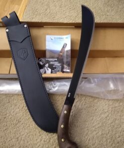 Condor Tool & Knife Golok Machete with Leather Sheath | Heavy Duty Machete | High Carbon Steel | Walnut Handle | Hand Crafted Leather Sheath | Tactical Machete | 0.2in Thick | 14.5in Blade | 30.7oz 1 45 71eH260ToGL 1