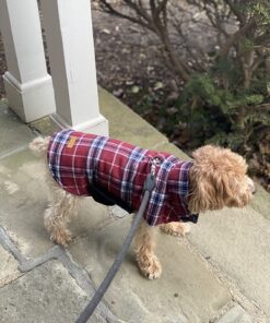 Kuoser Cozy Waterproof Windproof Reversible British Style Plaid Dog Vest Winter Coat Warm Dog Apparel for Cold Weather Dog Jacket for Small Medium Large Dogs with Furry Collar (XS - 3XL),Red M Medium (Pack of 1) Red 40 71eI8 3J8kL