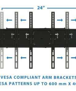 Mount-It! Full Motion TV Wall Mount with 17.3" Extending Swivel Arm | VESA Compatible 400x400 and 600x400, Fits 32 35 40 45 50 55 60 65 Inch | 110 Lbs Capacity 22 71eJ1saXJRL