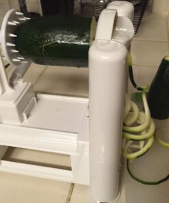 Paderno World Cuisine 3-Blade Vegetable Slicer / Spiralizer, Counter-Mounted and includes 3 Stainless Steel Blades White 56 71eKJe4eBxL