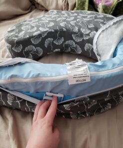 My Brest Friend Nursing Pillow Waterproof Slipcover – Machine Washable Breastfeeding Cushion Cover - Pillow not Included,Vinyl, Blue 17 71eKORbT3CL