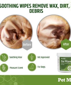 Alternative view of Pet MD - Dog Ear Cleaner Wipes - Otic Cleanser for Dogs to Stop Ear Itching, and Infections with Aloe and Eucalyptus - 100 Count