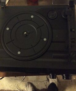Jensen JTA-230 3 Speed Stereo Turntable with Built in Speakers, Aux in, Vinyl to MP3 Converting/Encoding Classic 38 71eLM1lkl8L