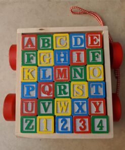 Melissa & Doug Classic ABC Wooden Block Cart Educational Toy With 30 1-Inch Solid ABC Wood Blocks For Toddlers Ages 2+ 25 71eLfgLG7FL