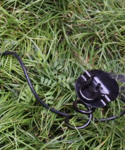 Eurmax USA 4-Pc Pack Spiral Stakes Heavy Duty Anchor Kit Ice Screw Anchor for Trampoline, Tents, tarps, Canopies,car Ports,Dog tie Out and etc Bonus Tie Down Straps 4-Pc Pack (Black) Black 39 71eNVrTuWL