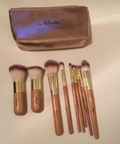 Matto Makeup Brushes 9-Piece Makeup Brush Set Foundation Brush with Travel Makeup Bag 39 71eOXAOL iL