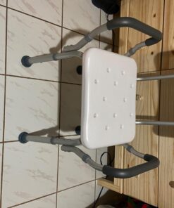 Vaunn Medical Shower Chair Bath Seat With Padded Arms, Removable Back and Adjustable Legs, Bathtub Safety and Support 51 71eOlKUOF2L