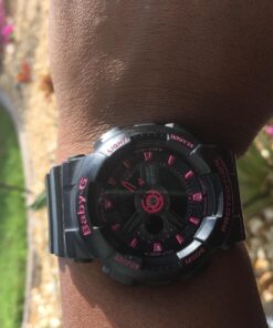 Casio Women's BA-111-1ACR Baby-G Analog-Digital Display Quartz Black Watch 28 71eOphOlRvL