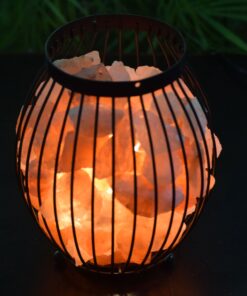 Himalayan Glow 1345 Oval Style Basket Night Salt Lamps, 7-9 Pounds Oval Style Metal Basket 35 71ePcEb9bsL