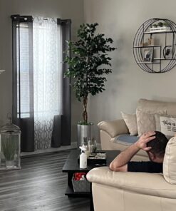 Nearly Natural 6ft. Ficus Artificial Trees, 72in, Green 72 in 30 71ePnBPWFDL