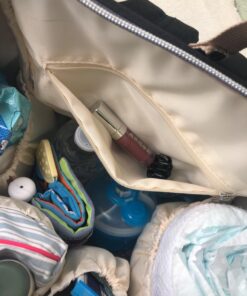 Hafmall Diaper Bag Backpack, Multifunctional Baby Diaper Bag with Stroller Hooks, Stylish Baby Bag for Mom Dad, Gray Black Black Gray 59 71eQS2 AmCL