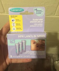 Lansinoh Lanolin Nipple Cream, Safe for Baby and Mom, Breastfeeding Essentials, 3 Mini Tubes, Each 0.25 Ounces 0.25 Ounce (Pack of 3) 40 71eQfES0pzL