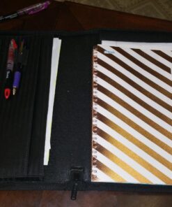 Case-it Executive Zippered Padfolio with Removable 3-Ring Binder and Letter Size Writing Pad, Black (PAD-40) Single PAD-40 66 71eRkYW4HaL