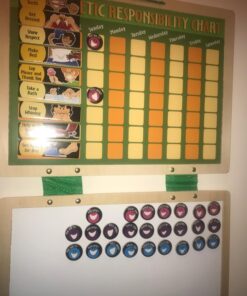Melissa & Doug Deluxe Wooden Magnetic Responsibility Chart With 90 Magnets 43 71eS53ppB4L 1
