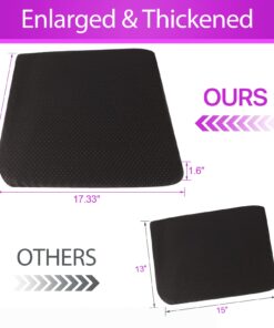 KYSMOTIC Gel Seat Cushion for Long Sitting (Super Large & Thick), Soft & Breathable, Gel Chair Cushion for Wheelchair, for Hip Pain, Gel Seat Cushion for Office Chair (1 Cushion+1 Cover) Black Cover+rose Red Cushion 20 71eS8SXTpcL