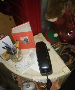 AT&T 210 Basic Trimline Corded Phone, No AC Power Required, Wall-Mountable, Black 59 71eSgrQIZQL