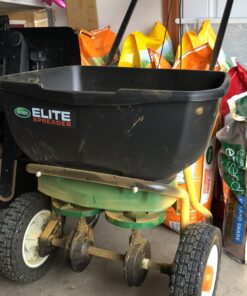 Scotts Elite Spreader for Grass Seed, Fertilizer, Salt and Ice Melt, Durable Push Spreader Holds up to 20,000 sq. ft Product Single Pack 71 71eSlepNkpL
