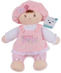 GUND Baby My First Dolly, Plush Doll for Babies and Toddlers, Pink/White, 13” Light Brown 13" 15 71eT vIhkML