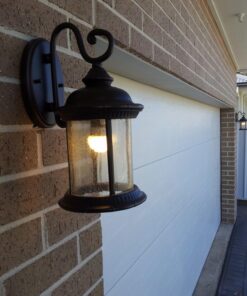 Westinghouse Lighting 6230600 New Haven One-Light Exterior Wall Lantern on Steel with Clear Seeded Glass, Black,Oil Rubbed Bronze Finish, (1 Pack) 31 71eTAD8cEL