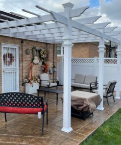 vita Valencia 12' x 16' Attached Vinyl Pergola 45 71eTMfsvyvL