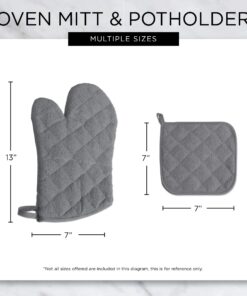 DII Basic Terry Collection Quilted 100% Cotton, Potholder, Aqua, 3 Piece 16 71eTOkLjgL