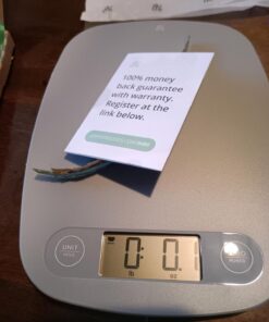 Greater Goods Gray Food Scale - Digital Display Shows Weight in Grams, Ounces, Milliliters, and Pounds | Perfect for Meal Prep, Cooking, and Baking | A Kitchen Necessity Designed in St. Louis Plastic Ash Grey 45 71eUPpAbcKL