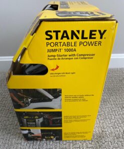 STANLEY J5C09 Portable Power Station Jump Starter 1000 Peak Amp Battery Booster, 120 PSI Air Compressor, USB Port, Battery Clamps 1,000 Peak Amps 62 71eUtOyQxyL