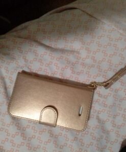 FYY Designed for iPhone SE Case 2016 (1st Generation) / iPhone 5 Case/iPhone 5s Case, Luxury PU Leather Wallet Phone with Card Holder Protective Shockproof Kickstand Case Cover Gold A-Gold 51 71eXWAKw3VL