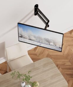 WALI TV Wall Mount Articulating LCD Monitor Full Motion 15 inch Extension Arm Tilt Swivel for Most 13 to 32 inch LED TV Flat Panel Screen with Mounting Holes up to 100x100mm (1330LM), Black 36 71eYCqd8aWL