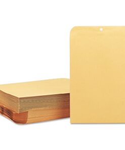 Quality Park 9 x 12 Clasp Envelopes with Deeply Gummed Flaps, Great for Filing, Storing or Mailing Documents, 28 lb Brown Kraft, 100 per Box (QUA37890) 9 71eZHi T81L