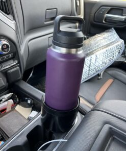 Integral Ultimate Expander Car Cup Holder - Adjustable Base - Expander & Organizer for Vehicles - Compatible with Coffee Mug, Yeti 14/24/36/46oz, Ramblers, Hydro Flasks 32/40oz, 3.4"-4.0" Bottles Black 1 Pack 35 71eZNdI6I2L 1