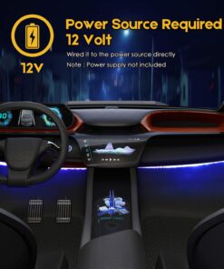 PryEU Blue (465-475nm) LED Strip Lights 12V Waterproof for Auto Car Truck Boat Motorcycle Interior Lighting 12'' 30CM 2835 SMD UL Listed Pack of 4 21 71eahLDOl2L