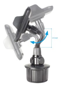 Macally Cup Phone Holder for Car Mount for Apple iPhone 11 Pro Max XS XS Max XR X 8 8+ 7 7 Plus 6s 6 5s SE, Samsung Galaxy S10 Plus S9 S8 Note, LG, Nexus, Google Pixel 3, Motorola, Smartphone (MCUP),Black 27 71eamfgmDiL