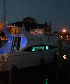 Partsam 4pcs 3" Blue LED Oblong Courtesy Light Marine Boat Deck Transom Stern Light for Yacht Pontoon Fishing Boat Kayak Sailboat, Sealed Boat Cabin Lights, 12V, Clear Lens, Surface Mount 31 71eat56LFJL