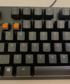 Razer BlackWidow Lite TKL Tenkeyless Mechanical Keyboard : Orange Key Switches - Tactile & Silent - White Individual Key Lighting - Compact Design - Detachable Cable - Classic Black Orange Switches - Tactile & Silent 56 71ebWPsC5bL