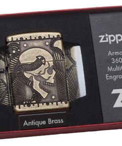 Zippo Skull Lighters Antique Brass 34 71ebpnKZ9UL