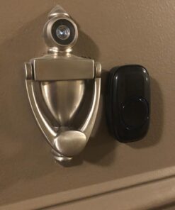 SadoTech Wireless Doorbells for Home, Apartments, Businesses, Classrooms, etc. - 1 Door Bell Ringer & 1 Plug-In Chime Receiver, Battery Operated, Easy-to-Use, Wireless Doorbell w/LED Flash, Black 48 71ecxlfAA0L 1