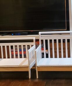 Dream On Me Emma 3 in 1 Convertible Toddler Bed in White 56x29x28 Inch,29x29x18 Inch 36 71edkTbdJiL