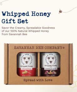 Alternative view of Whipped Honey Gift Set by Savannah Bee - Creamy, Smooth, Spreadable and absolutely Delicious - 100% Natural and Pure Honey - 12 Oz (Original & Chocolate) Original & Chocolate