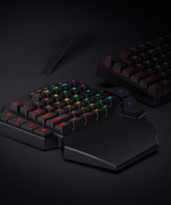 Redragon K585 DITI One-Handed RGB Mechanical Gaming Keyboard, 42 Keys Type-C Professional Gaming Keypad w/Upgraded Hot-Swappable Socket, 7 Onboard Macro Keys & Detachable Wrist Rest Blue Switch Black 37 71eeAXKvZiL