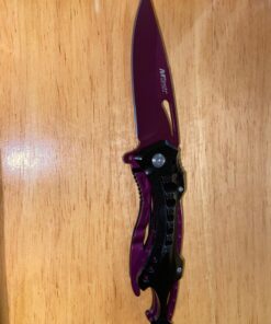 MTECH USA MT-A705 Series – Spring Assisted Folding Knife, Pocket Clip, Tactical, EDC, Self Defense Purple 4.5-inch closed 41 71eecHECdfL