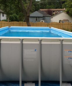 Intex 24ft X 12ft X 52in Ultra Frame Rectangular Pool Set with Sand Filter Pump, Ladder, Ground Cloth & Pool Cover 24ft X 12ft X 52 61 71eehmbXdPL 2