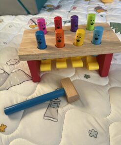 Melissa & Doug Deluxe Pounding Bench Wooden Toy With Mallet - STEAM Toddler Toy 31 71eg1jEP96L